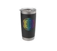 Idea de regalo de geometría sagrada brujería gótica, metatrones cubo Vaso térmico de acero inoxidable de doble pared