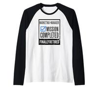 Idea de Regalo de jubilación Director de Marketing Jubilado Camiseta Manga Raglan