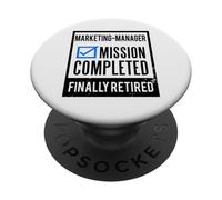 Idea de Regalo de jubilación Director de Marketing Jubilado PopSockets PopGrip Adhesivo
