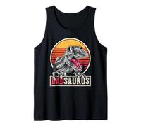 Idea de Regalo del Padre Dinosaurio Familia Dadsaurus T Rex Camiseta sin Mangas