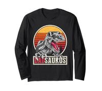 Idea de Regalo del Padre Dinosaurio Familia Dadsaurus T Rex Manga Larga