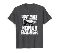 Idea de Regalo Divertida del Equipo Honey Badger Saying Camiseta, Hombre, Jaspeado Oscuro, 3XL