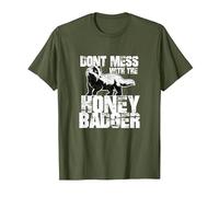Idea de Regalo Divertida del Equipo Honey Badger Saying Camiseta, Hombre, Verde Oliva, S