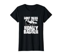 Idea de Regalo Divertida del Equipo Honey Badger Saying Camiseta, Mujer, Negro, XL