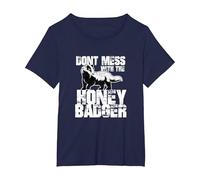 Idea de Regalo Divertida del Equipo Honey Badger Saying Camiseta, Mujer Tallas Grandes, Azul Marino, 3XL Grande