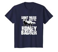 Idea de Regalo Divertida del Equipo Honey Badger Saying Camiseta, Niños, Azul Marino, 12 años