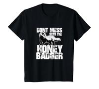 Idea de Regalo Divertida del Equipo Honey Badger Saying Camiseta, Niños, Negro, 8 años