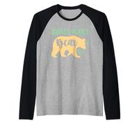 Idea de regalo para el día de la madre de mamá oso madrastra de hijo e hija Camiseta Manga Raglan