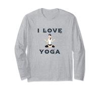 Idea de regalo para estudiantes de yoga y yogui con texto en inglés "I Love Yogin" Manga Larga
