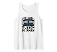 Idea de Regalo Profesional de Humor piloto pulsador de Botones Camiseta sin Mangas
