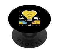 Idea de sesión de consejería de Terapia con Bombilla de corazón PopSockets PopGrip Adhesivo
