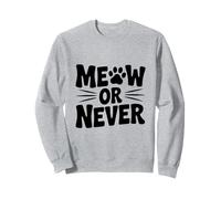 Idea Divertida para Amantes de los Gatos Vintage Meow Or Never Sudadera