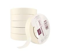 IDEA HOME 6 unidades Cinta de Pintor Ancho 24 mm, Longitud 50 m - Cinta Adhesiva para Trabajos de Pintura - Cintas de Enmascarar, Fácil de Retirar, Color Neutro