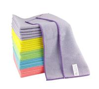 IDEA HOME Bayeta Microfibra 30 Unidades - Paños de Limpieza 40x40 cm Colores Variados - Trapos Absorbentes y Rápido Secado para Cocina Hogar Cristales Espejos Pantallas
