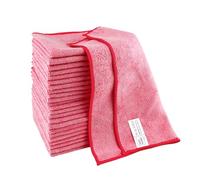 IDEA HOME Bayetas Microfibra 24 Piezas - Paños de Limpieza de Microfibra 30x30cm - Paños para el Polvo - Paños Multiusos, Rojo