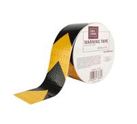 IDEA HOME Cinta de Marcado Autoadhesiva 50 mm x 5 m - Cinta de Advertencia con Rayas Reflectantes y Flechas - Marcaje de Suelo y Seguridad en Amarillo/Negro