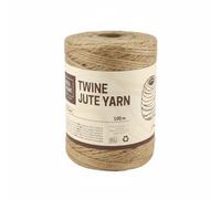 Idea Home Cuerda de Yute Natural, 100 m x 2,0 mm, Cuerda para Manualidades y decoración, Hilo de Yute Natural para jardín, Embalaje de Regalo, Oficina y proyectos de Bricolaje