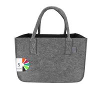 LEVIATAN Bolsa de Fieltro | Grande 30 Litros | Multifuncional | Bolsa de Compras XXL | Cesta Plegable | Bolsa de Leña | Cesta de Ropa | Bolsa de Juguetes | Negro