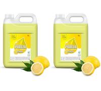 IDEA HOME Lavavajillas Líquido a Mano 5L PUREZA - Lavavajillas Manual, Potente Desengrasante, Aroma Fresco de Menta, Vegano y Suave para Las Manos, Limón (Paquete de 2)