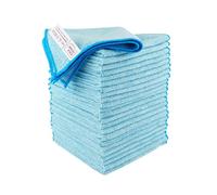 IDEA HOME Set 24 Paños Microfibra Azules 230 g/m² 30x30 cm, Bayetas Absorbentes Reutilizables para Limpieza