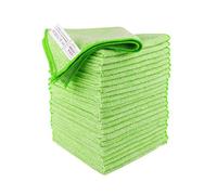 IDEA HOME Set 24 Paños Microfibra Verdes 230 g/m² 30x30 cm, Bayetas Absorbentes Reutilizables para Limpieza