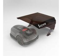 Idea Mower Garaje para robot cortacésped Mobius compatible con Sunseeker X5, cubierta transparente de policarbonato UV, aluminio compuesto y acero inoxidable