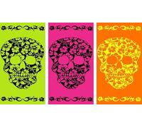 IDEA NUOVA EUROPE (IDA) Toalla de Playa 90 x 165 cm. Fluo Skull 102, como se Muestra en la Imagen, Come DA Foto