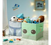 Idea Nuova Star Wars The Mandalorian Grogu aka The Child Collapsible Storage Cubes, Set of 2, 10"x10"