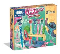 Clementoni - Idea - Laboratorio de Bolígrafos Disney Stitch - Kit Creativo con 5 Plumas y 25+ Accesorios, 6+ años, Desarrollo Creatividad y Manualidad, 28,9x5,4x24,9 cm, 18203