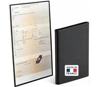 Idea pro mobility - Funda para tarjeta gris con 3 solapas de PVC (goma blanda), protección con certificado de matrícula para coche y motocicleta, fabricado en Francia