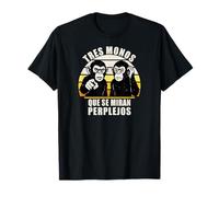 Idea-Regalo Divertida compañeros de Trabajo 3 Monos Anime Camiseta