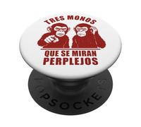 Idea-Regalo Divertida compañeros de Trabajo 3 Monos Anime PopSockets PopGrip Adhesivo