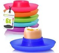 idea-station Neo hueveras plastico 6 Piezas - Colores - Soporte Huevos - huevera Camping