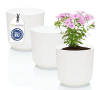 idea-station Sati macetas plastico 3 x 13 cm - Blanco - maceteros Decorativos Interior - jardineras Exterior