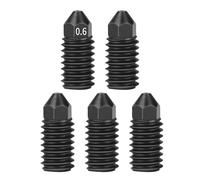 IdeaFormer 5 boquillas de acero endurecido A1/A1 de 0,6 mm para Bambulab A1/A1 Mini, extrusora Hotend Hardened Steel Nozzles para Bambu Lab A1/A1 Mini boquillas de impresora 3D