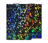 IdeaFormer Placa de Construcción PEF PEY para Bambulab A1 Mini, Rainbow Confetti PEF+Galaxy PEY PEF Placa de impresión Flexible de doble cara para impresoras 3D Bambu Lab 184x184 mm