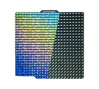 IdeaFormer Rainbow Mosaic Ball+Diamond Ball PEA Placa de Presión para Bambulab X1/X1C/X1E/P1P/P1S/A1, Placa de acero para muelles Smooth PEA Build Plate Spring Steel Plate para Laboratorio Bambu 257 x