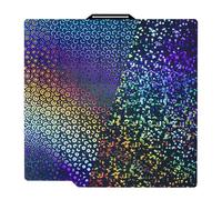 IdeaFormer Smooth Rainbow Circles+Kaleidoscope PEK Placa de impresión para Bambulab X1/X1C/X1E/P1P/P1S/A1, PEK Spring Steel Placa de cama de impresión 257 x 257 mm para impresora 3D Bambu Lab