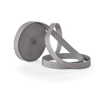 IdeaGenesis - Cinta Persiana 14 MM Ancho x 6 M Gris Enrollable Recambio Resistente Rollo Recogedor Cuerda Carrete Interior Tirantes Correa Duradera Repuesto Universal Facil Montaje (Gris, Cinta 14mm)