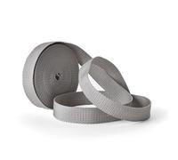 IDEAGENESIS Cinta Persiana 20 MM Ancho x 6 M Gris Enrollable Recambio Resistente Rollo Recogedor Cuerda Carrete Interior Tirantes Correa Duradera Repuesto Universal Facil Montaje (Gris, Cinta 20mm)