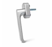 IdeaGenesis - Manilla Ventana Multipunto Aluminio Plata - Maneta para Ventanas Oscilobatientes y Practicables | Cuadradillo 7 mm Universal | Tirador Resistente con Embellecedor Oculto (1, Plata Mate)