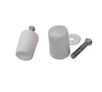 IdeaGenesis - Pack 12 Topes Persiana de 30mm para Persianas Enrollables. Fabricados en PVC blanco. Incluye todo lo necesario para su montaje, Arandelas y Tornillos. (12, Blanco 30mm)