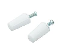 IdeaGenesis - Pack 12 Topes Persiana de 40mm para Persianas Enrollables. Fabricados en PVC Blanco. Incluye todo lo necesario para su montaje, Arandelas y Tornillos. (12, Blanco 40mm)