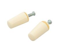 IdeaGenesis - Pack 12 Topes Persiana de 40mm para Persianas Enrollables. Fabricados en PVC Marfil. Incluye todo lo necesario para su montaje, Arandelas y Tornillos. (12, Marfil 40mm)
