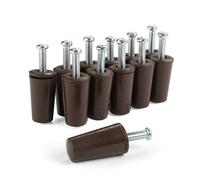 IdeaGenesis - Pack 12 Topes Persiana de 40mm para Persianas Enrollables. Fabricados en PVC Marrón. Incluye todo lo necesario para su montaje, Arandelas y Tornillos. (12, Marrón 40mm)