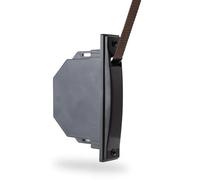 IdeaGenesis - Recogedor Persiana con frente de PVC para carpintería de Aluminio con pivote. Enrollador persiana para embutir o empotrar en obra. Sistema Universal. (Chocolate Cinta Marrón, Cinta 20mm)