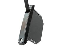 IdeaGenesis - Recogedor Persiana Empotrado Frente Aluminio Negro Cinta 18 mm x 5 m Carrete Enrrollable Mecanismo Muelle Sistema Polea Recambio de Cajetin Compacto Universal (Negro, Cinta 18 mm)