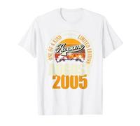 Ideal Desde Agosto de 2005 21 cumpleaños con Texto en alemán 21 Jahre Camiseta gráfica económica, Hombre, Blanco, L