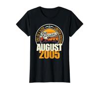Ideal Desde Agosto de 2005 21 cumpleaños con Texto en alemán 21 Jahre Camiseta gráfica económica, Mujer, Negro, L