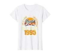 Ideal Desde diciembre de 1995, 31 cumpleaños con Texto en alemán 31 Jahre Camiseta gráfica económica, Mujer, Blanco, L
